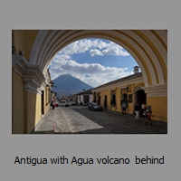 Antigua with Agua volcano  behind